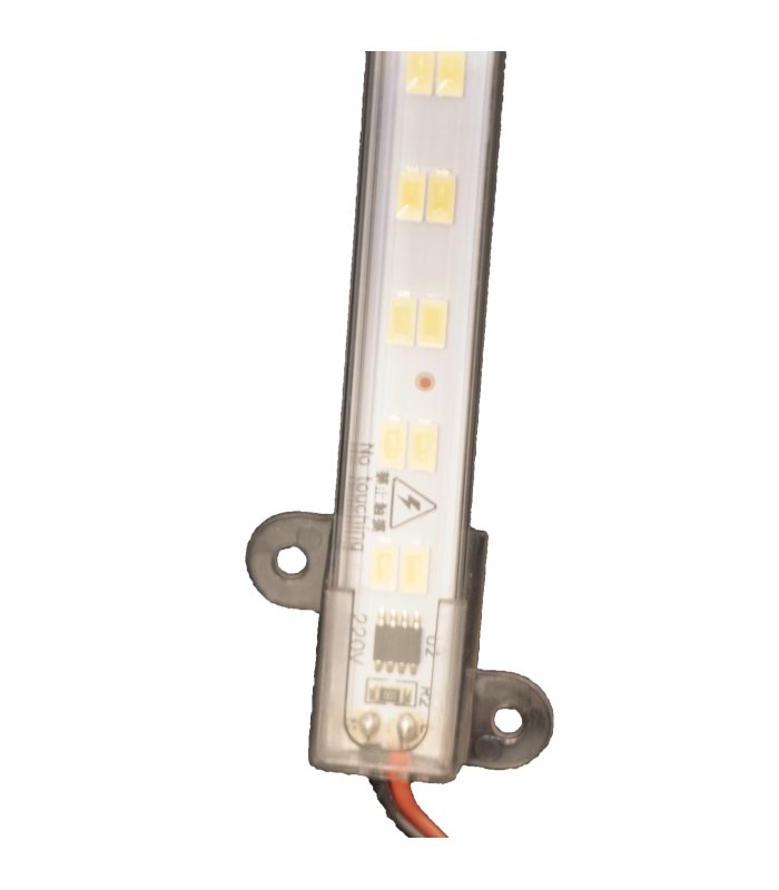 Banda LED Rigida 220V Cu Profil Plastic 100cm 2 Randuri